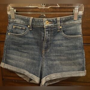 Guess Mid Rise Cuffed Denim shorts.